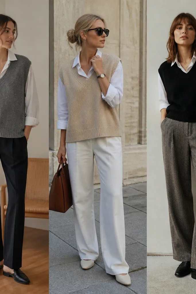 Sweater Vest Outfit vs Similar Looks