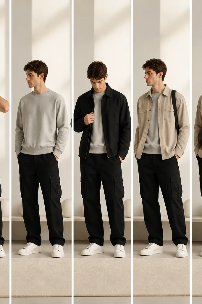 Step-by-Step Black Cargo Pants Outfit Ideas for Men