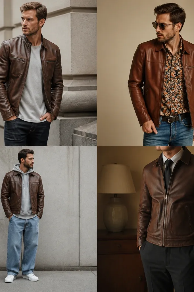 Brown Leather Jacket Outfit Mistakes to Avoid
