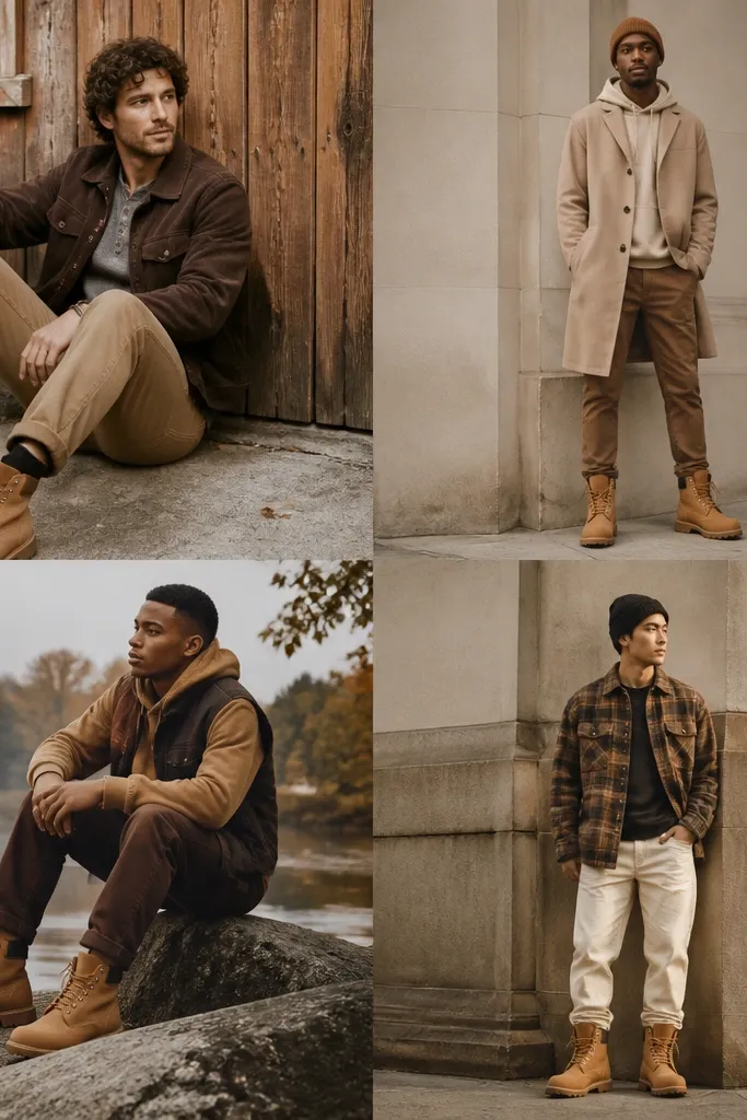 Brown Timberland Boots Outfits (Color-Matched)