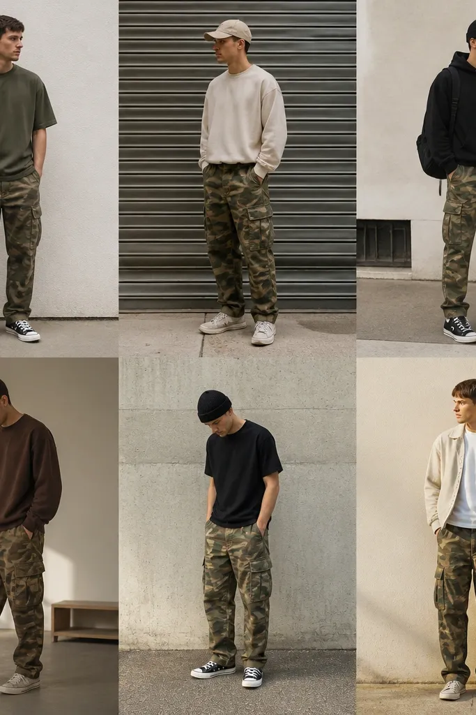 Camo Cargo Pants Outfits for Men (Budget Styling)