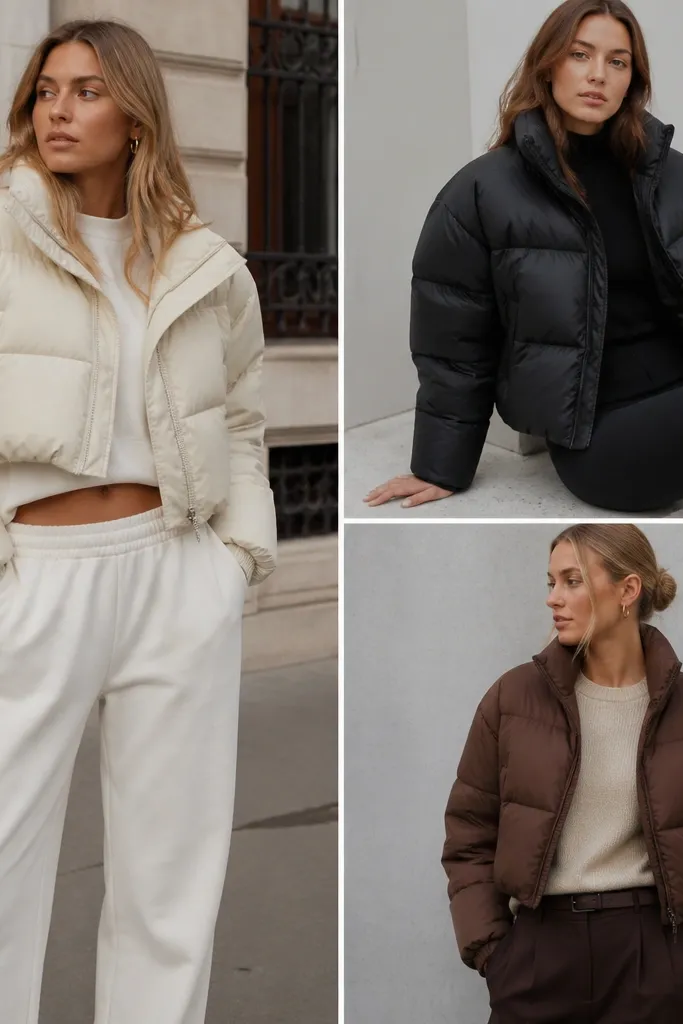 Cropped Puffer Jacket Outfits