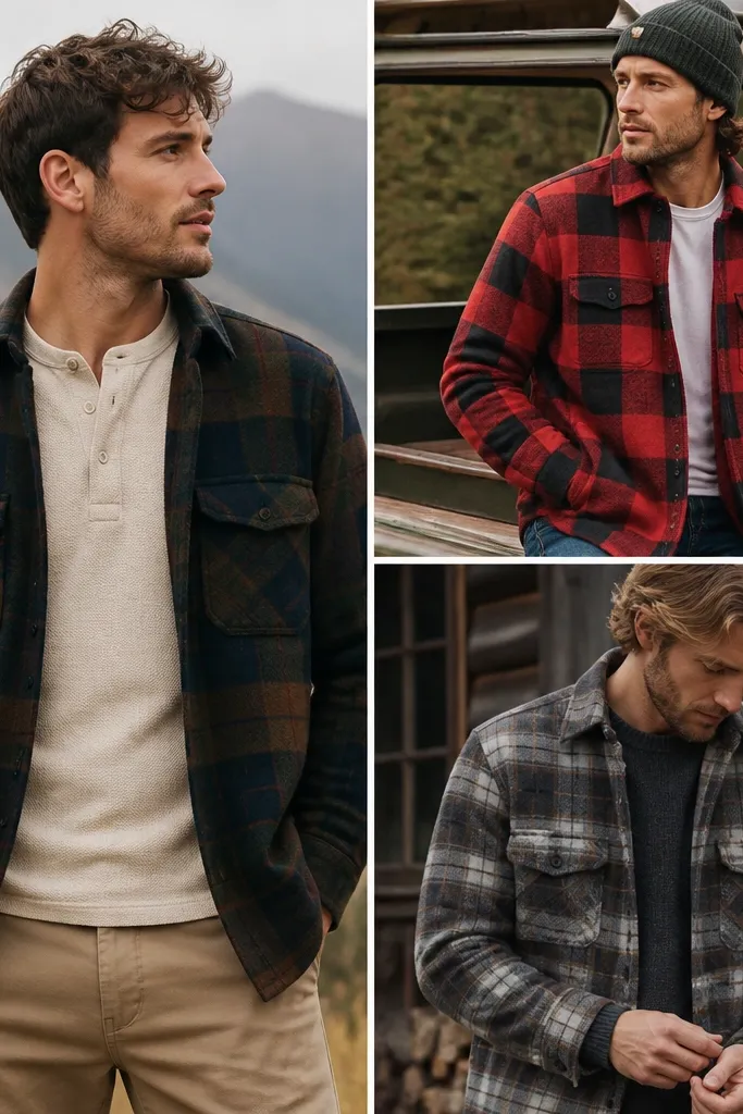 Flannel Jacket Outfits for Men