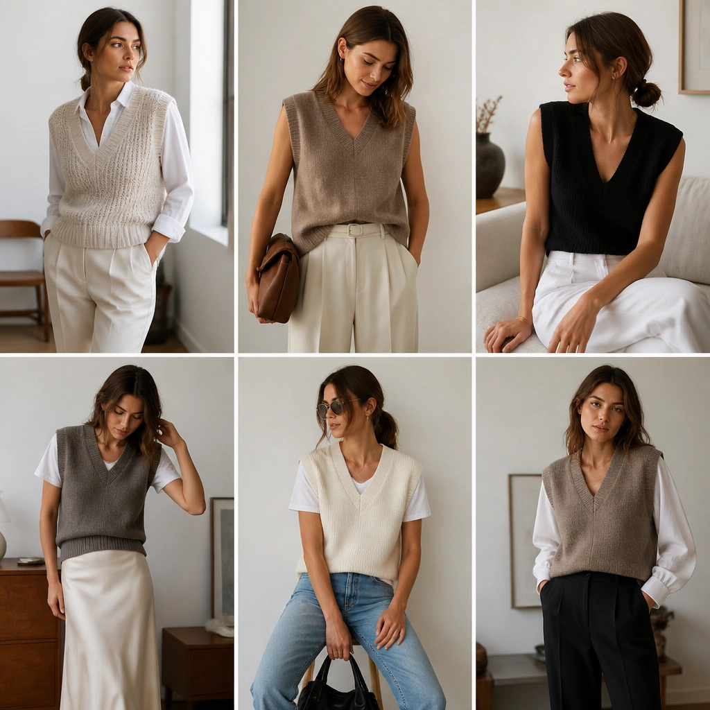 Low-Maintenance Sweater Vest Outfit Ideas