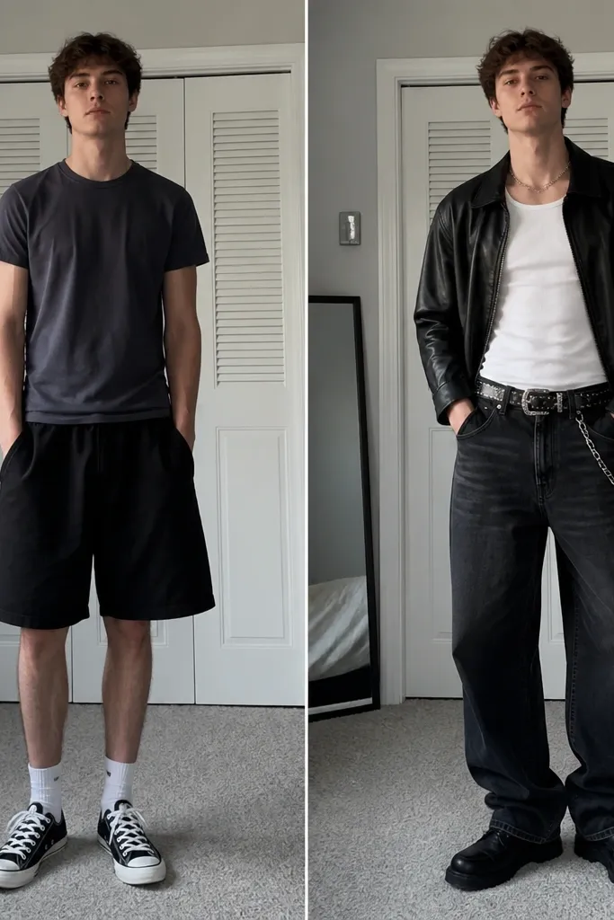 Y2K Outfits Men Transformation (Before & After)
